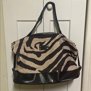 LANCÔME. Stylish Zebra Print Tote Bag. NEW